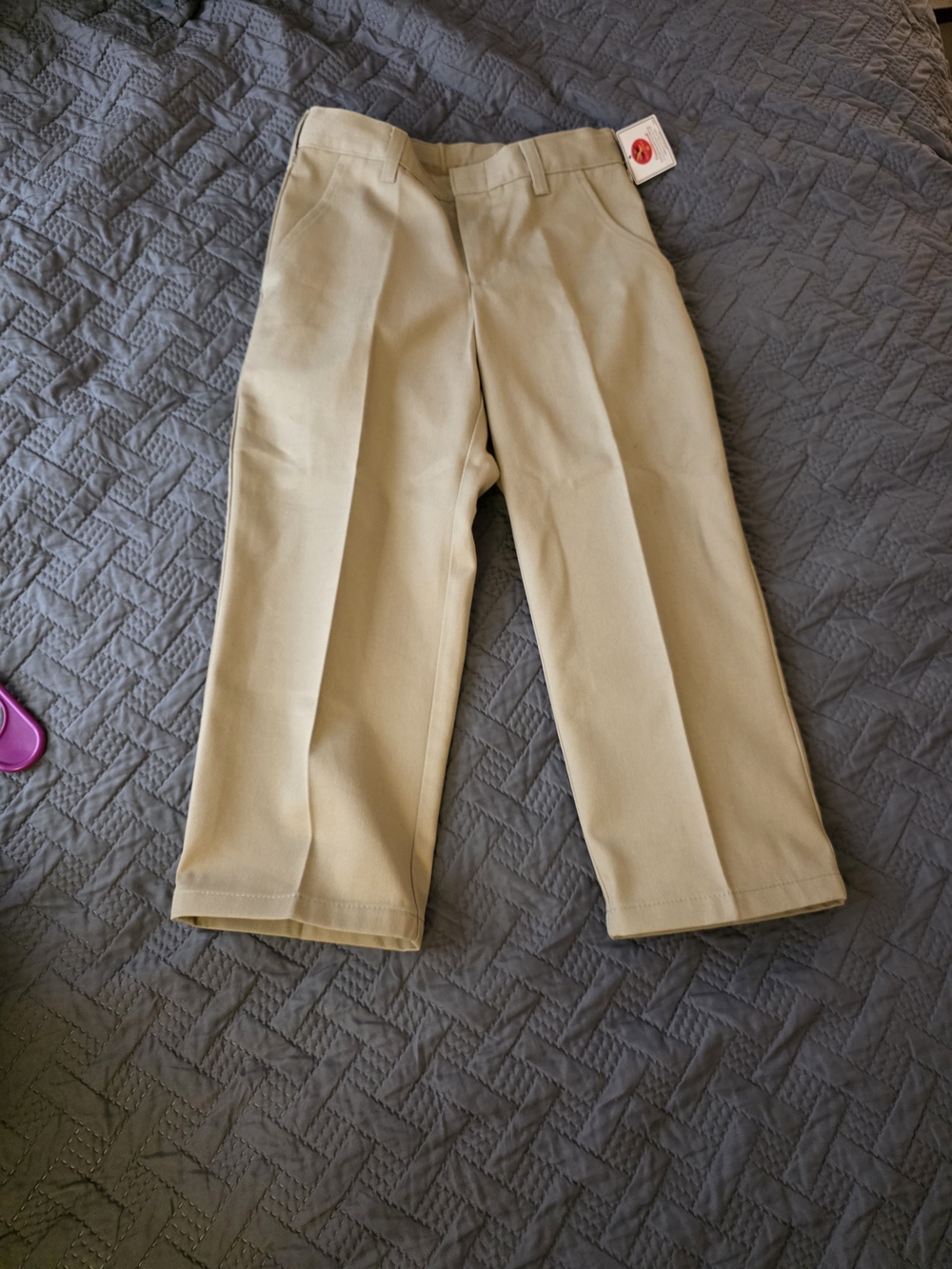 Boys Khaki School Uniform Pants (1 Pair) & Shorts (2 Pair) - Picture 7 of 8